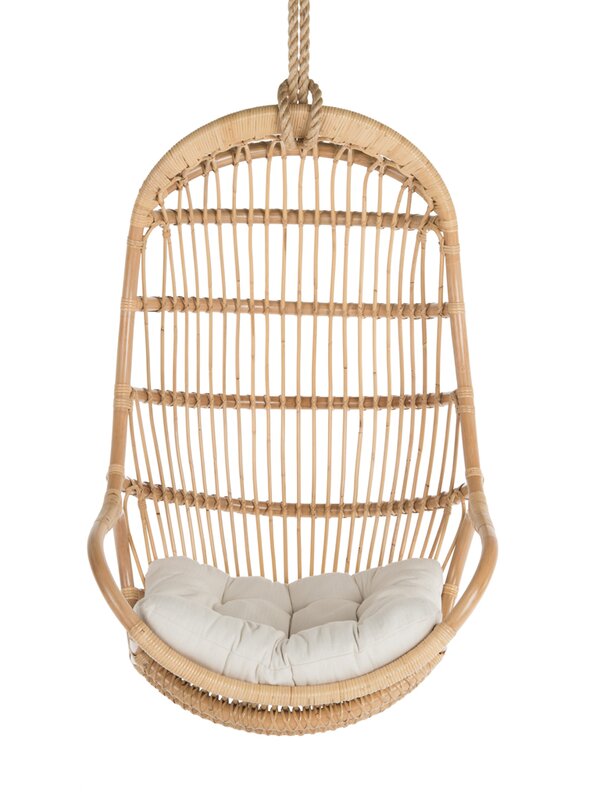 Bungalow Rose Blucher Hanging Rattan Swing Chair & Reviews | Wayfair.ca